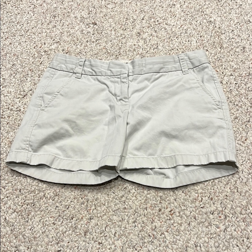 J Crew Chino Short Sz 2 Khaki Casual Preppy 5" Inseam Uniform Summer